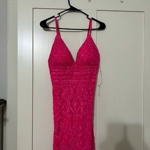 Sherri Hill dress/ Size 4 (has adjustable ties) worn once in great condition!